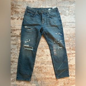 Men’s Old Navy Ripped Jeans - Athletic Taper / Built-in Flex / Size 36x30 - NWT